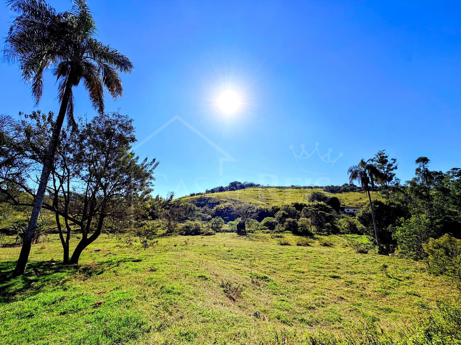 Área externa com campo