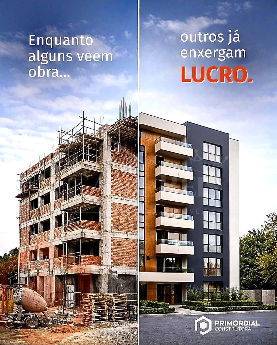 Fachada de edifício em construção