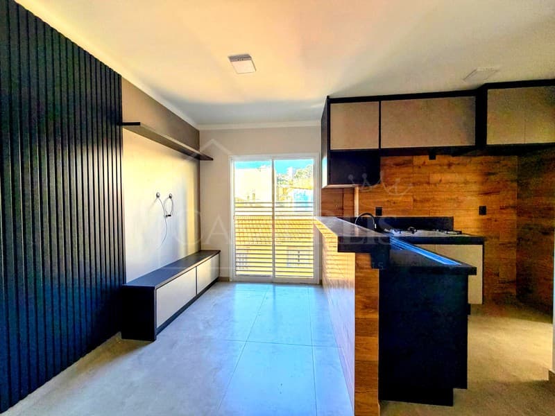 Sala e cozinha integradas com